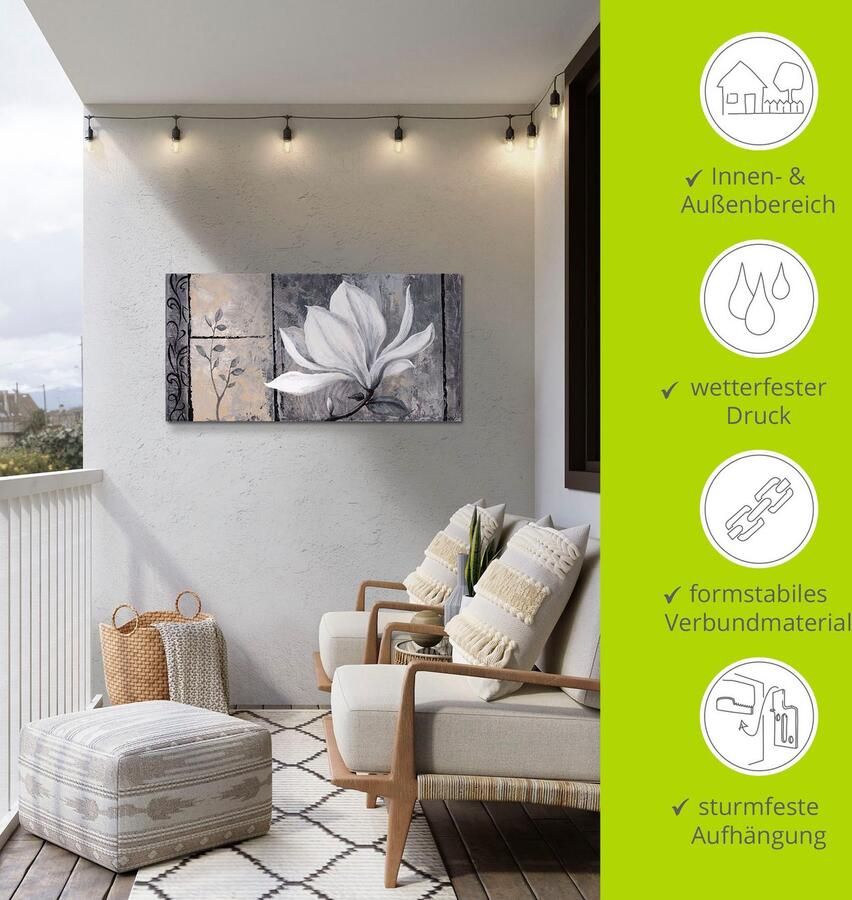 Artland Artprint Klassieke magnolia als artprint van aluminium artprint voor buiten artprint op linnen poster muursticker - Foto 5