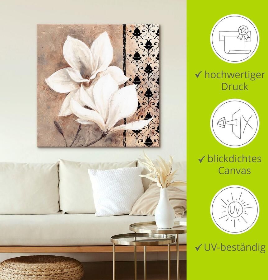 Artland Artprint Klassieke magnolia's als artprint op linnen in verschillende maten - Foto 5