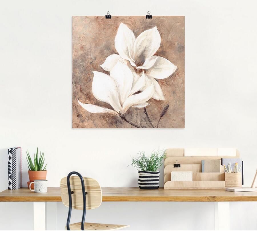 Artland Artprint Klassieke magnolia's als artprint van aluminium artprint voor buiten artprint op linnen poster muursticker - Foto 4