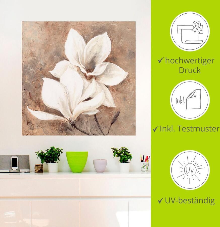 Artland Artprint Klassieke magnolia's als artprint van aluminium artprint voor buiten artprint op linnen poster muursticker - Foto 3