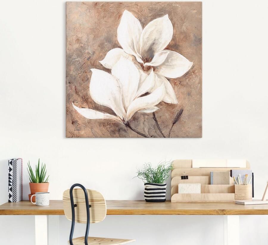 Artland Artprint op linnen Klassieke magnolia's