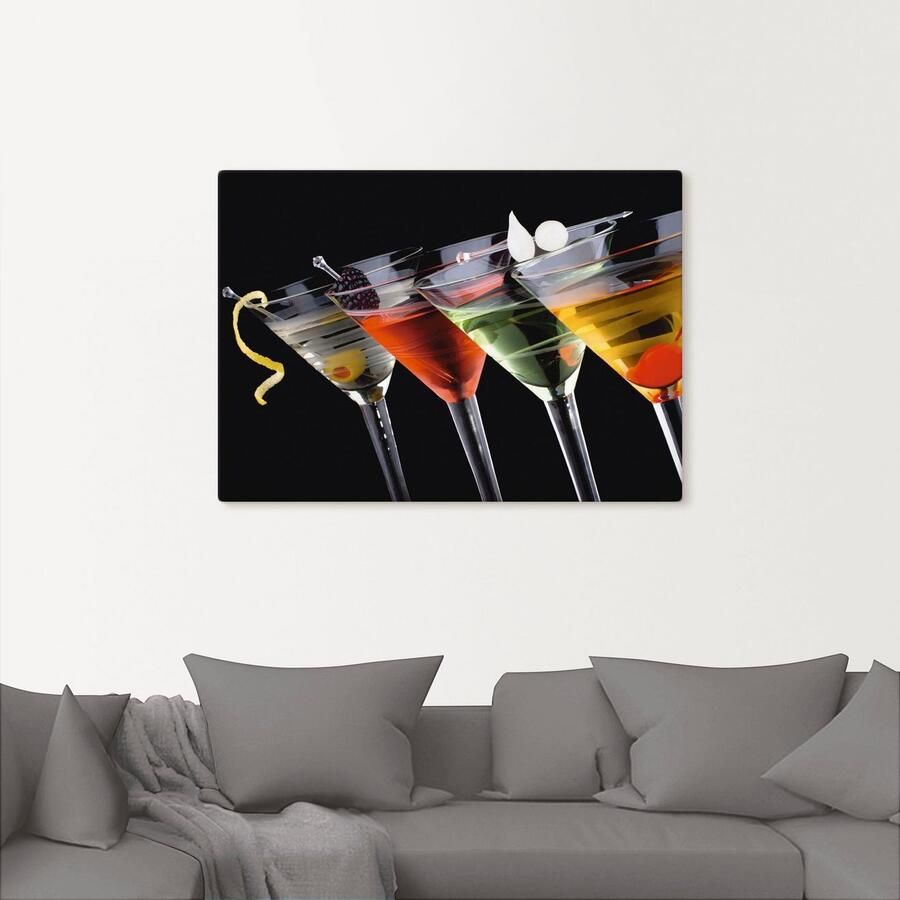 Artland Artprint Klassieke Martini cocktail als artprint op linnen poster muursticker in verschillende maten - Foto 2