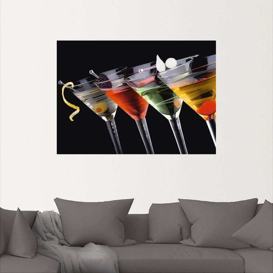 Artland Artprint Klassieke Martini cocktail als artprint op linnen poster muursticker in verschillende maten - Foto 3