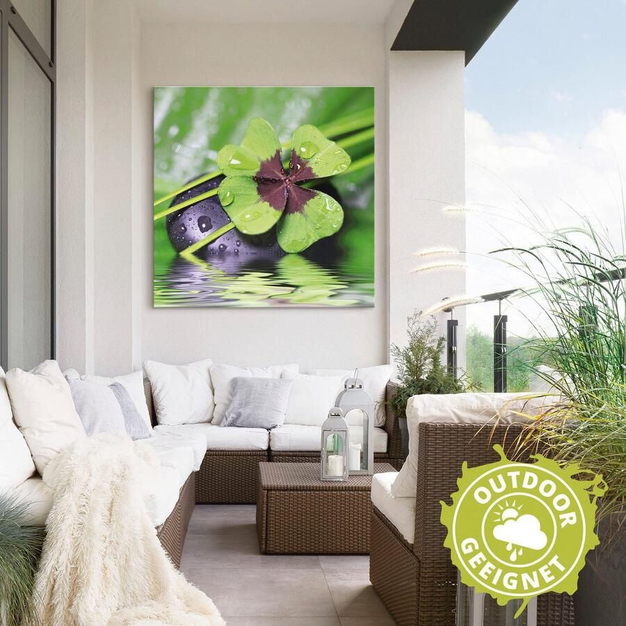 Artland Artprint Klavertje-vier... Ontspan weer eens als artprint van aluminium artprint voor buiten artprint op linnen poster muursticker