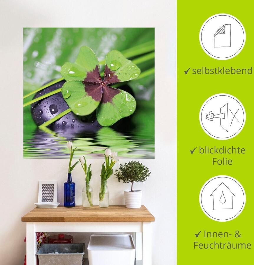 Artland Artprint Klavertje-vier... Ontspan weer eens als artprint van aluminium artprint voor buiten artprint op linnen poster muursticker - Foto 4