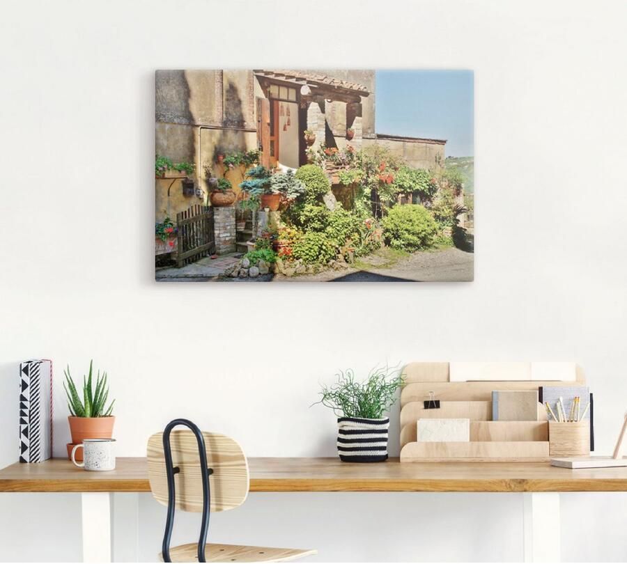 Artland Artprint Klein paradijs in de Toscane als artprint op linnen poster in verschillende formaten maten - Foto 4