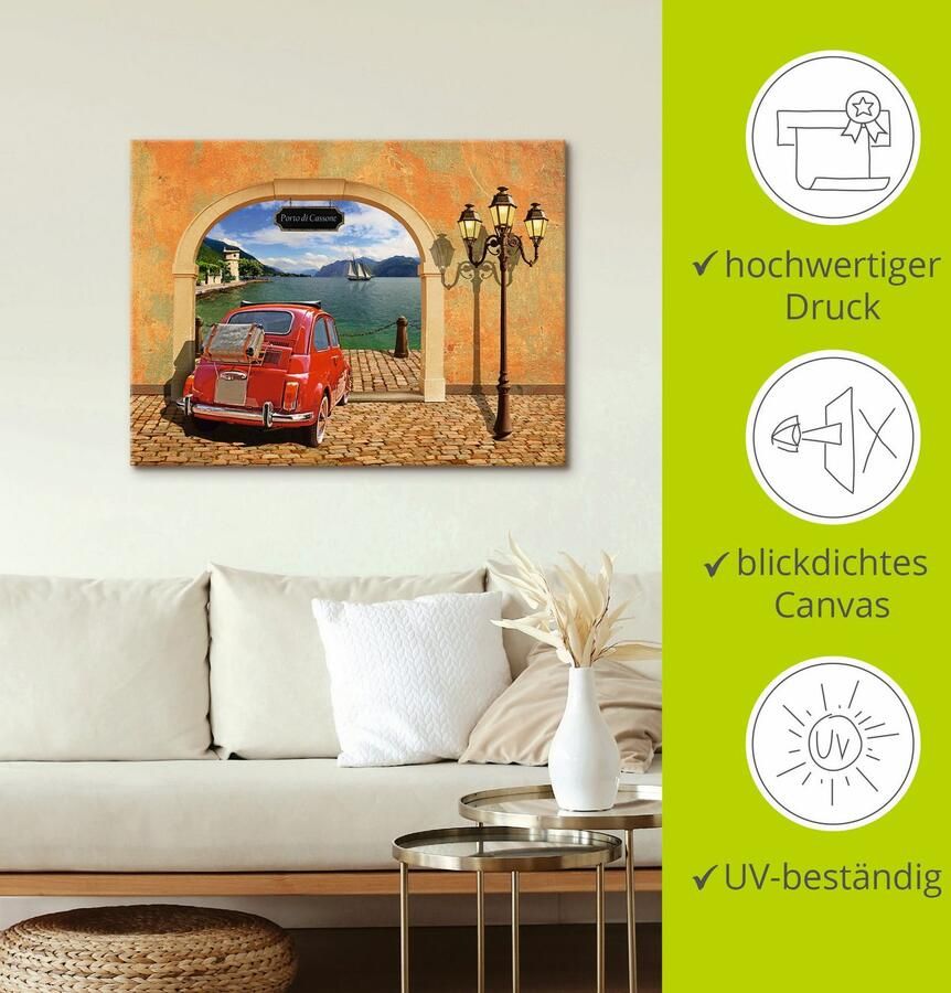 Artland Artprint Kleine Italiaanse haven als artprint op linnen poster in verschillende formaten maten - Foto 2