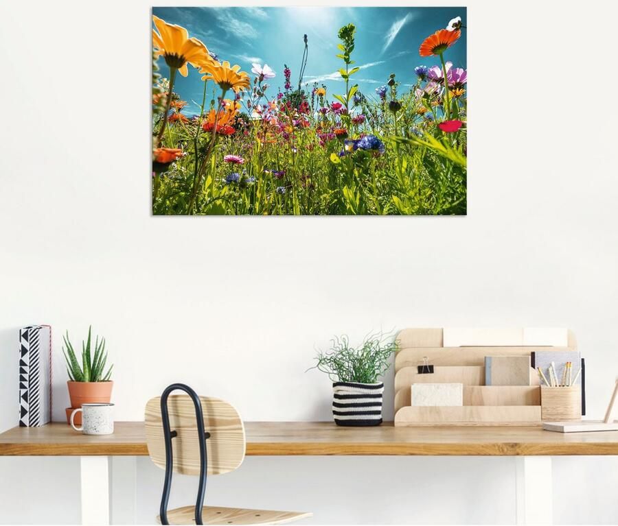 Artland Artprint Kleurrijk bloemenveld als artprint van aluminium artprint voor buiten artprint op linnen poster muursticker - Foto 6