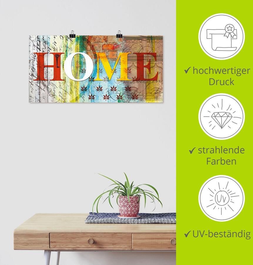 Artland Artprint Kleurrijk huis als artprint op linnen poster in verschillende formaten maten - Foto 3