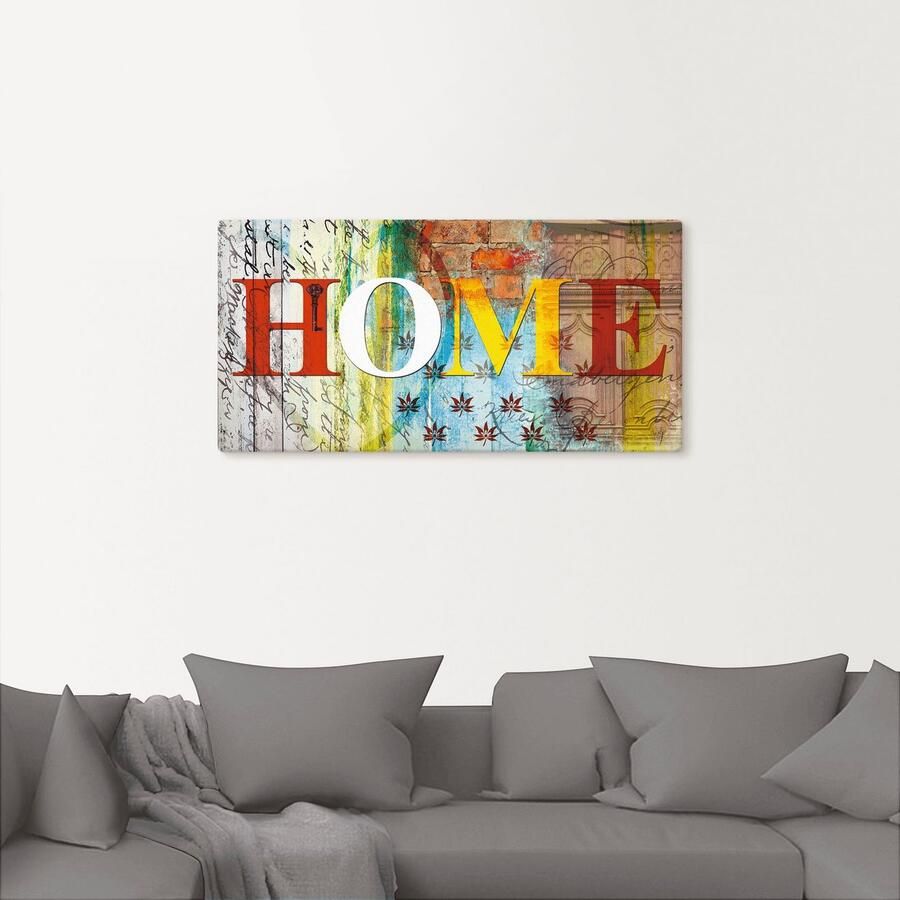 Artland Artprint Kleurrijk huis als artprint op linnen poster in verschillende formaten maten