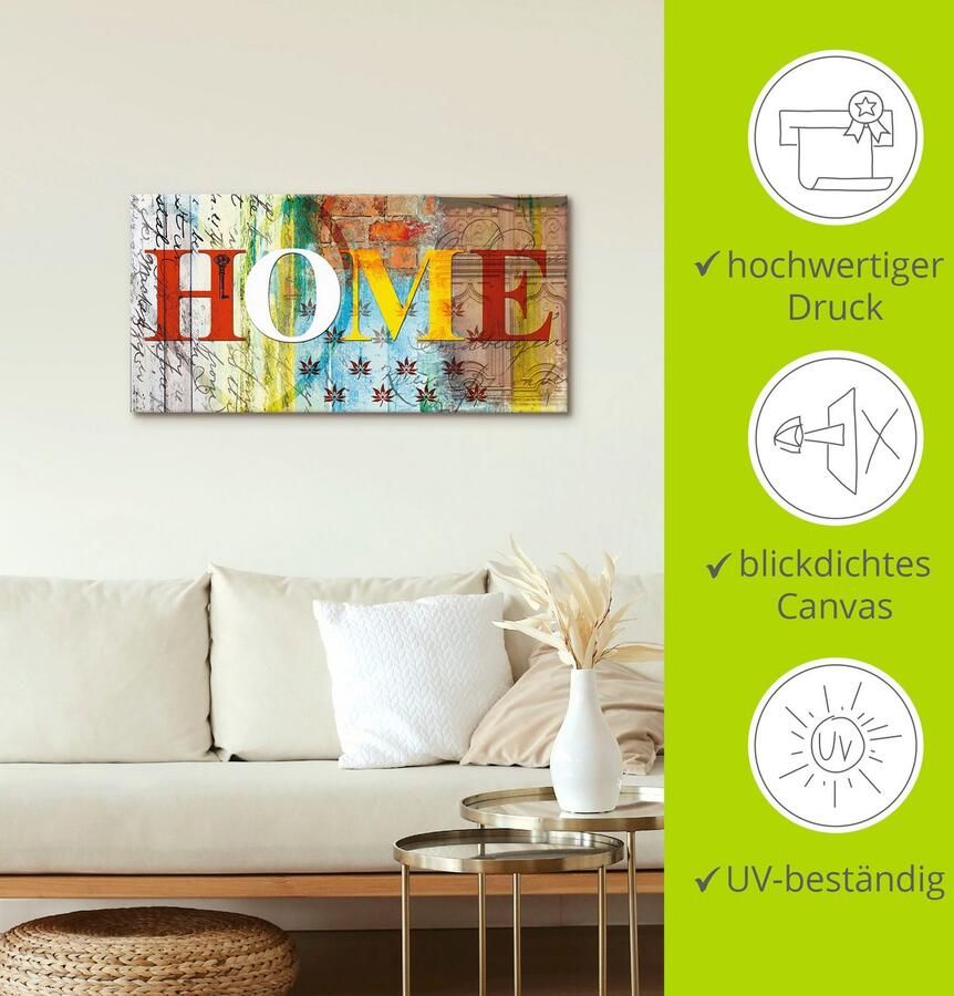 Artland Artprint Kleurrijk huis als artprint op linnen poster in verschillende formaten maten - Foto 3