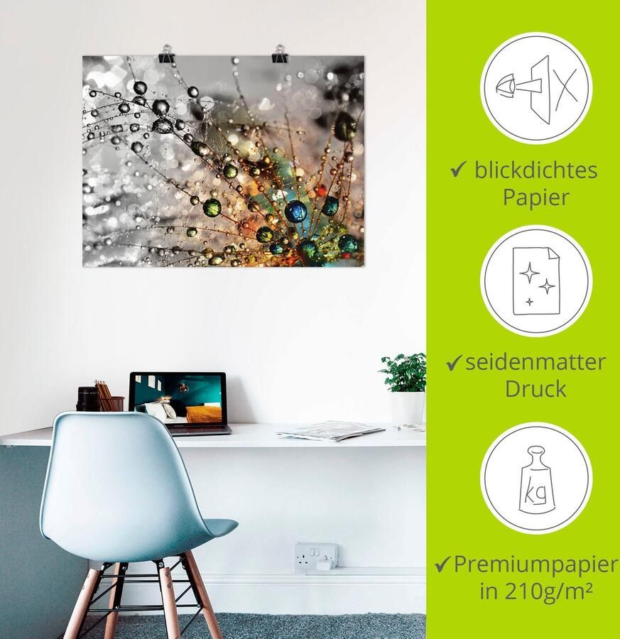 Artland Artprint Kleurrijke natuur als artprint van aluminium artprint voor buiten artprint op linnen poster muursticker