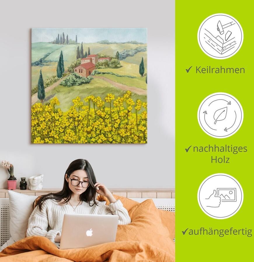 Artland Artprint Knollenland als artprint van aluminium artprint voor buiten artprint op linnen in verschillende maten - Foto 2