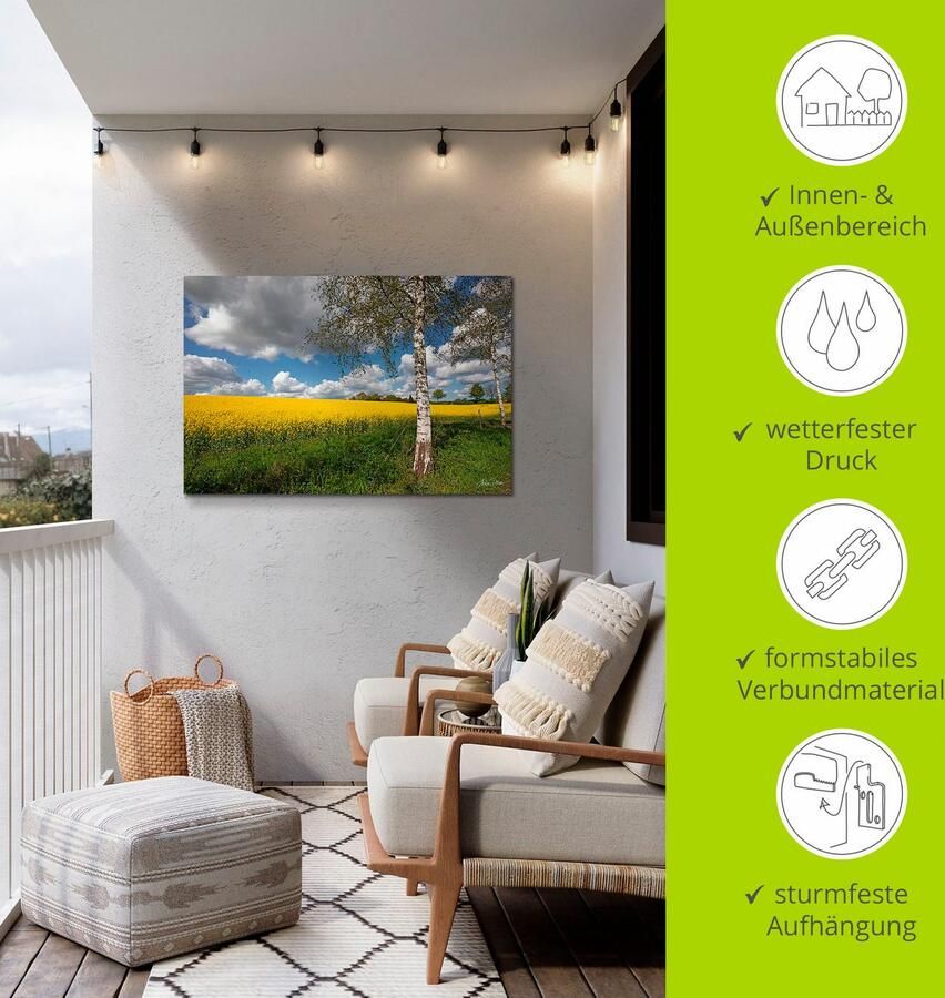 Artland Artprint Knollenland als artprint van aluminium artprint voor buiten poster in diverse formaten - Foto 6
