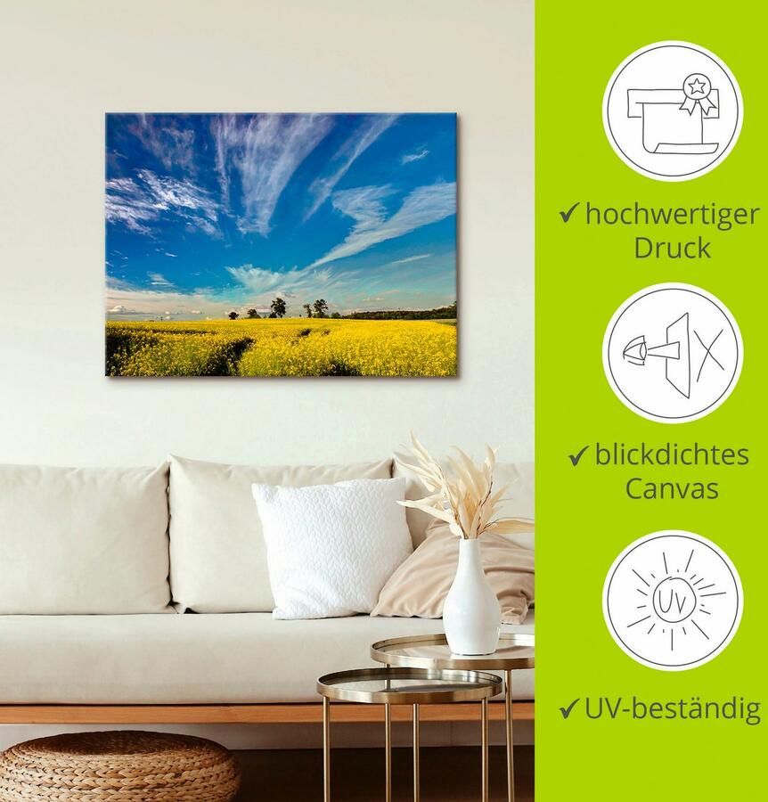 Artland Artprint Knollenland I als artprint op linnen in verschillende maten - Foto 3