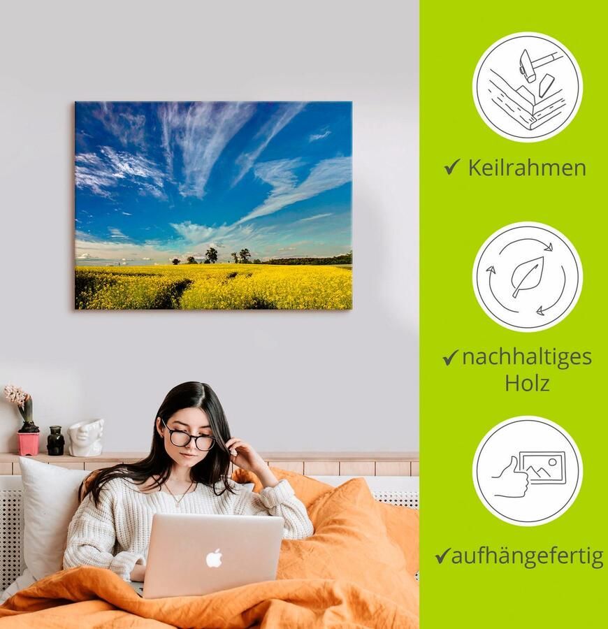 Artland Artprint Knollenland I als artprint op linnen in verschillende maten - Foto 2