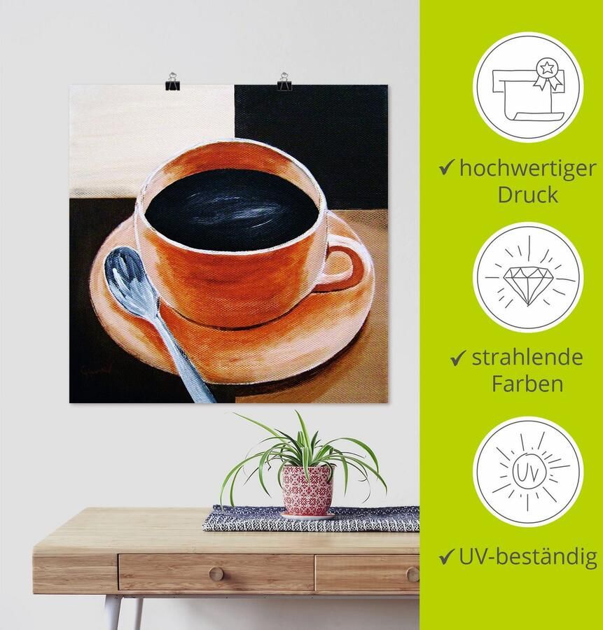 Artland Artprint Koffie als artprint op linnen poster in verschillende formaten maten - Foto 3