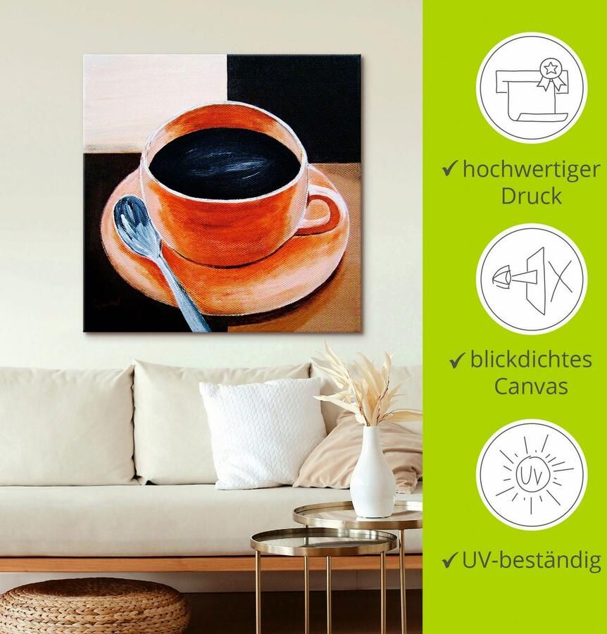 Artland Artprint Koffie als artprint op linnen poster in verschillende formaten maten - Foto 2