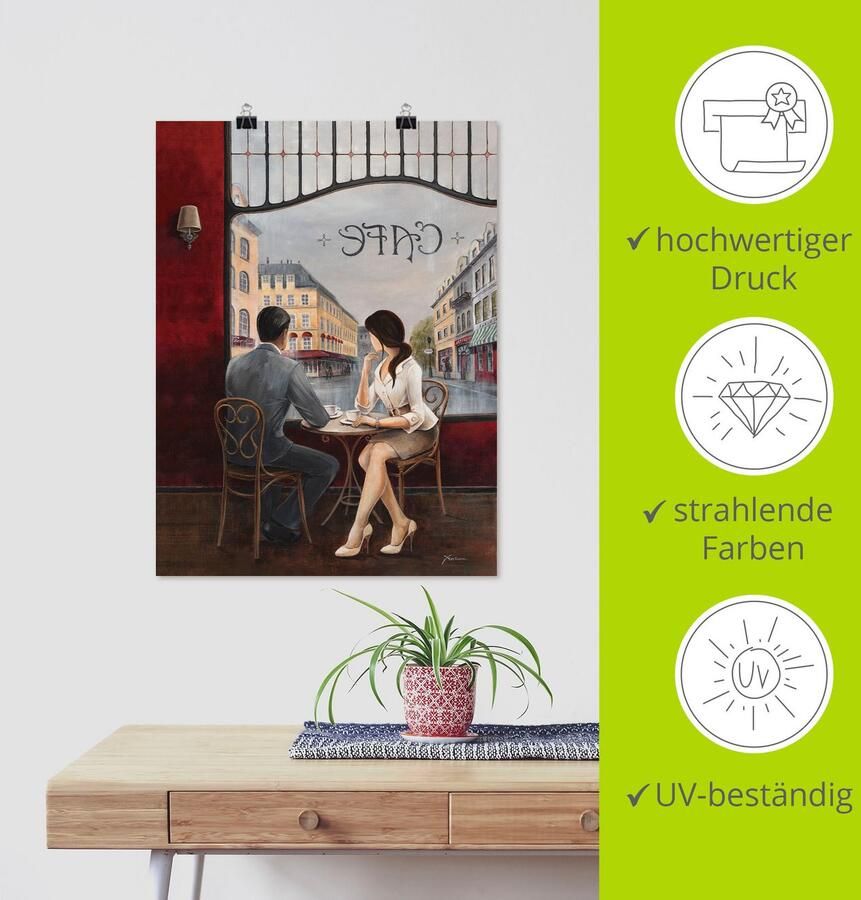 Artland Artprint Koffie als artprint van aluminium artprint voor buiten artprint op linnen poster muursticker - Foto 4