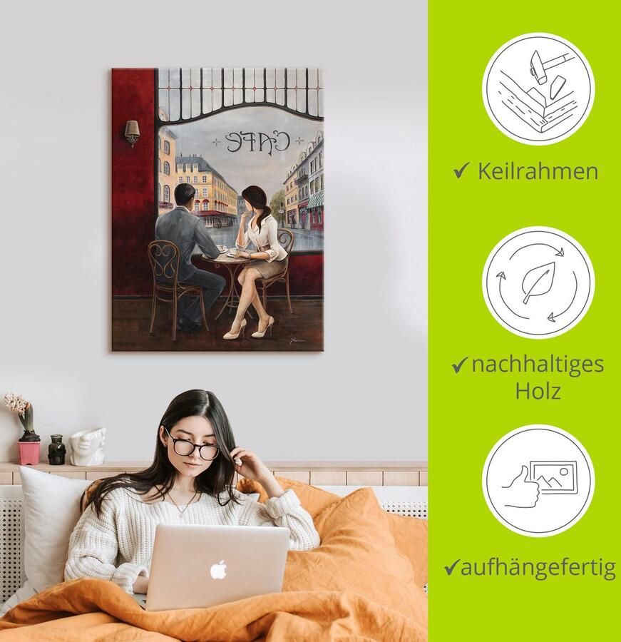 Artland Artprint Koffie als artprint van aluminium artprint voor buiten artprint op linnen poster muursticker - Foto 3