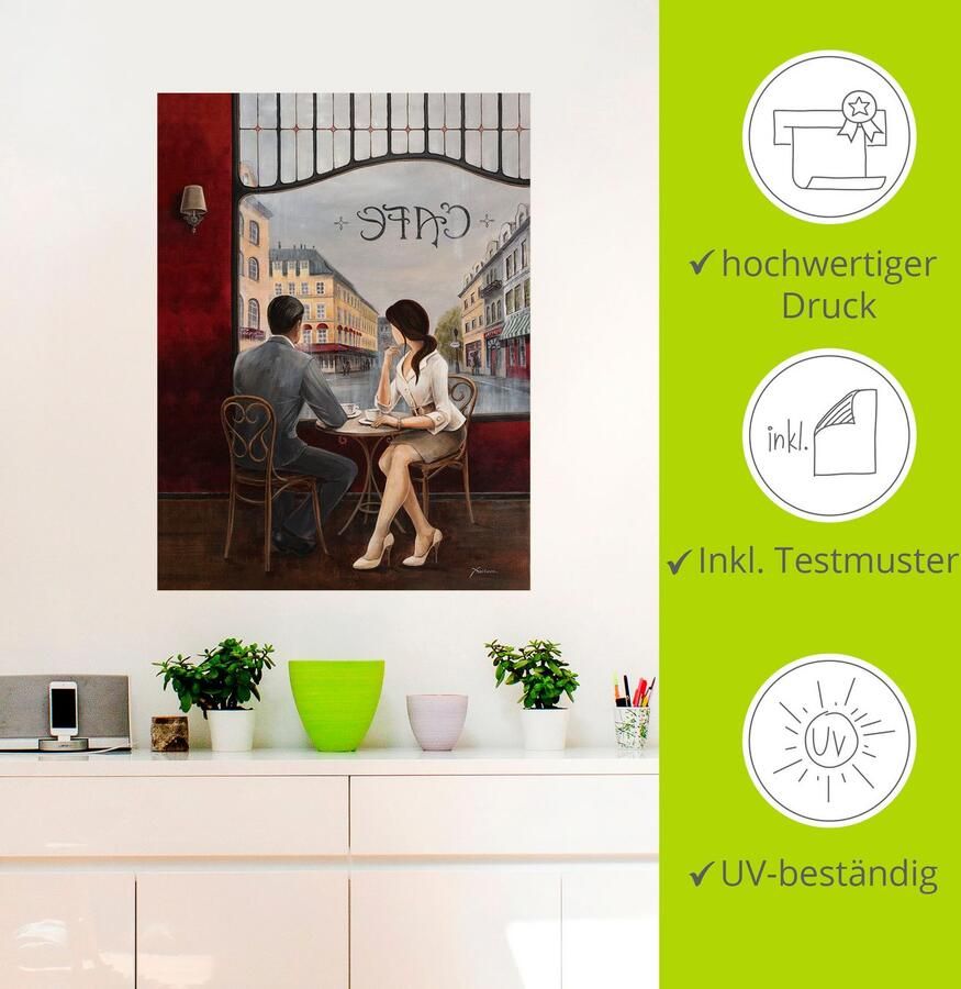 Artland Artprint Koffie als artprint van aluminium artprint voor buiten artprint op linnen poster muursticker - Foto 4