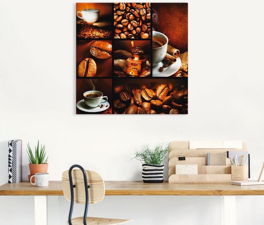Artland Artprint Koffie collage als artprint op linnen poster muursticker in verschillende maten - Foto 6