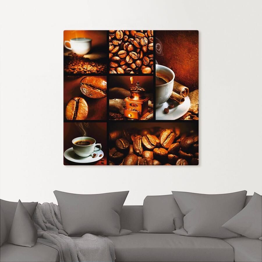 Artland Artprint Koffie collage als artprint op linnen poster muursticker in verschillende maten
