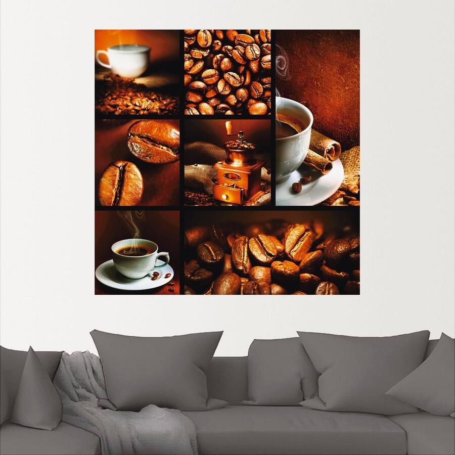 Artland Artprint Koffie collage als artprint op linnen poster muursticker in verschillende maten - Foto 2