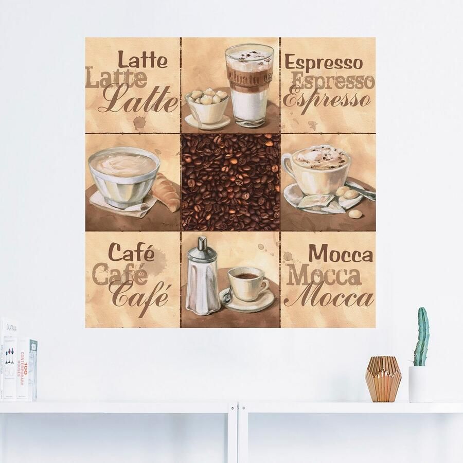 Artland Artprint Koffie collage II als artprint van aluminium artprint op linnen muursticker verschillende maten - Foto 2