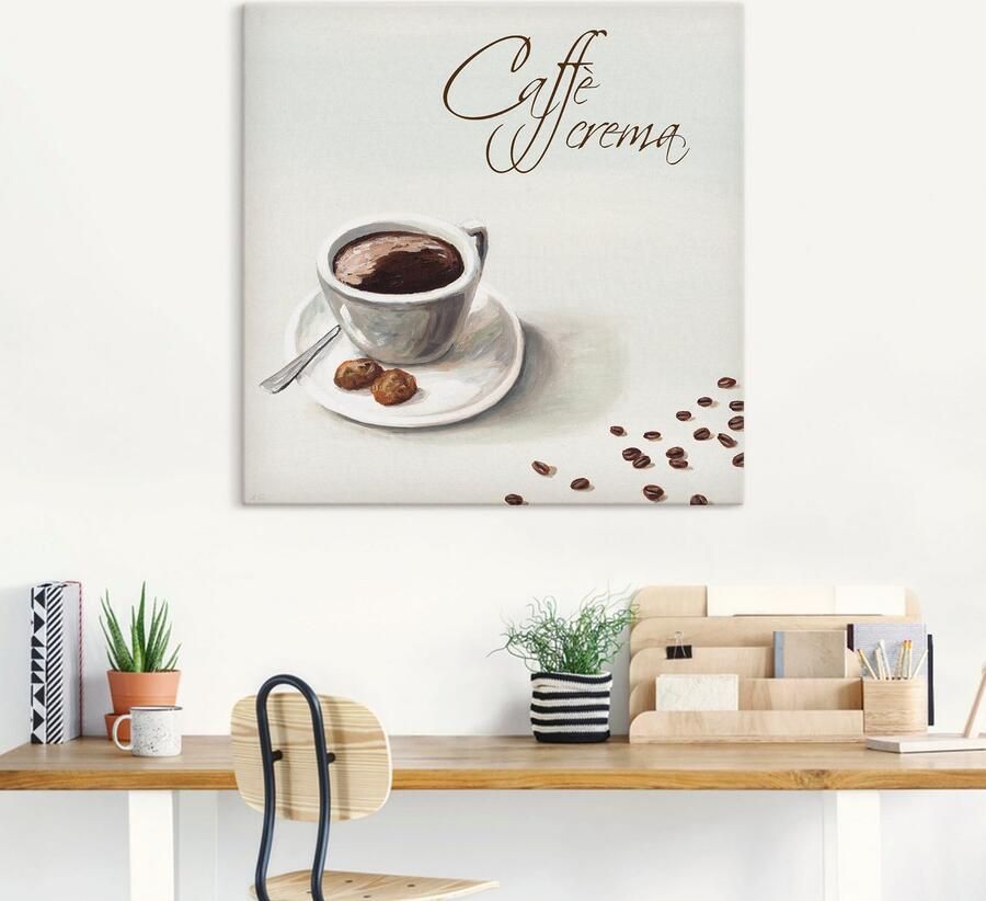 Artland Artprint Koffie crema als artprint op linnen muursticker in verschillende maten - Foto 4