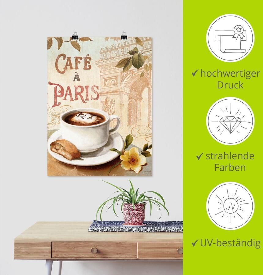 Artland Artprint Koffie in Europa I als poster muursticker in verschillende maten - Foto 4