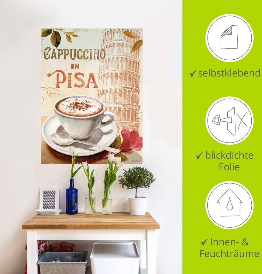 Artland Artprint Koffie in Europa IV als artprint op linnen muursticker in verschillende maten - Foto 3