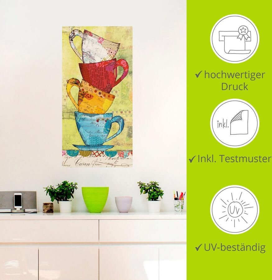 Artland Artprint Kom voor koffie als artprint op linnen poster muursticker in verschillende maten - Foto 3
