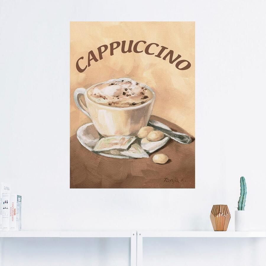 Artland Artprint Kopje cappuccino als artprint op linnen poster muursticker in verschillende maten - Foto 2