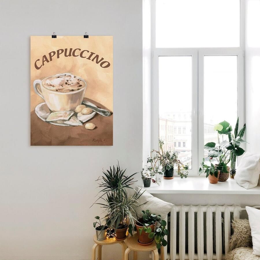 Artland Artprint Kopje cappuccino als artprint op linnen poster muursticker in verschillende maten - Foto 2