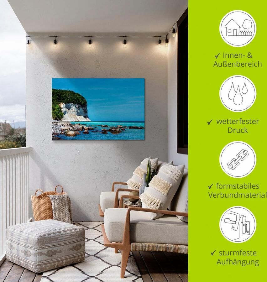 Artland Artprint Krijtrotsen Oostzeekust eiland Rügen als artprint van aluminium artprint op linnen muursticker of poster in verschillende maten - Foto 7