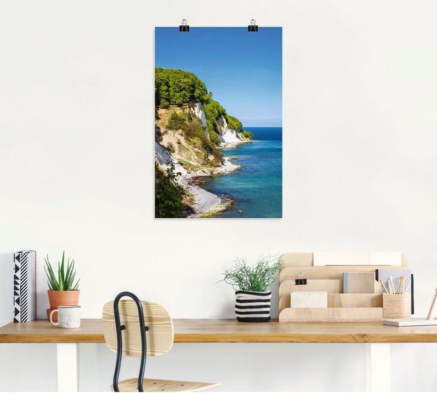 Artland Artprint Krijtrotsen Oostzeekust eiland Rügen als artprint van aluminium artprint op linnen muursticker of poster in verschillende maten - Foto 6
