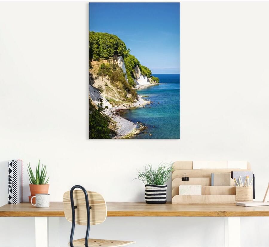 Artland Artprint Krijtrotsen Oostzeekust eiland Rügen als artprint van aluminium artprint op linnen muursticker of poster in verschillende maten - Foto 4