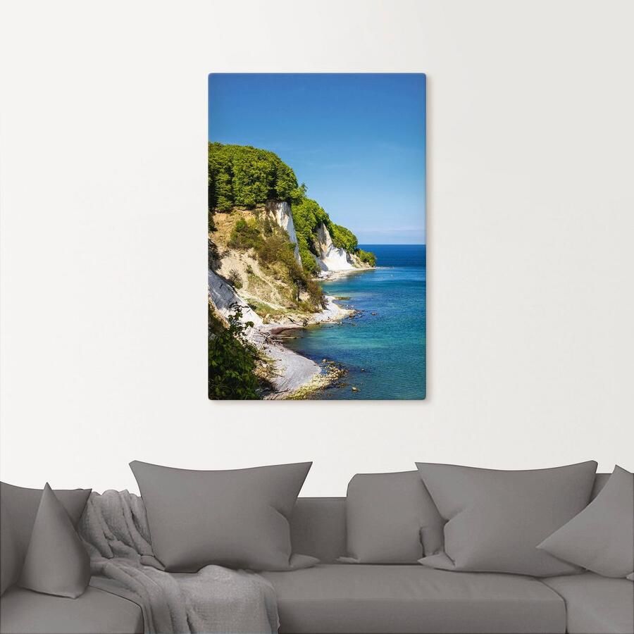 Artland Artprint Krijtrotsen Oostzeekust eiland Rügen als artprint van aluminium artprint op linnen muursticker of poster in verschillende maten