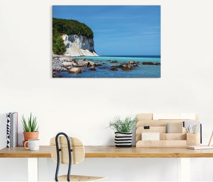 Artland Artprint Krijtrotsen Oostzeekust eiland Rügen als artprint van aluminium artprint op linnen muursticker of poster in verschillende maten - Foto 5