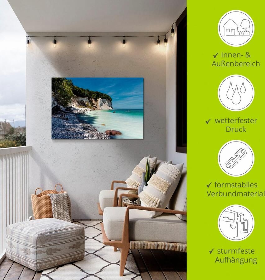 Artland Artprint Krijtrotsen op het eiland Rügen III als artprint van aluminium artprint voor buiten artprint op linnen poster in verschillende maten. maten - Foto 2