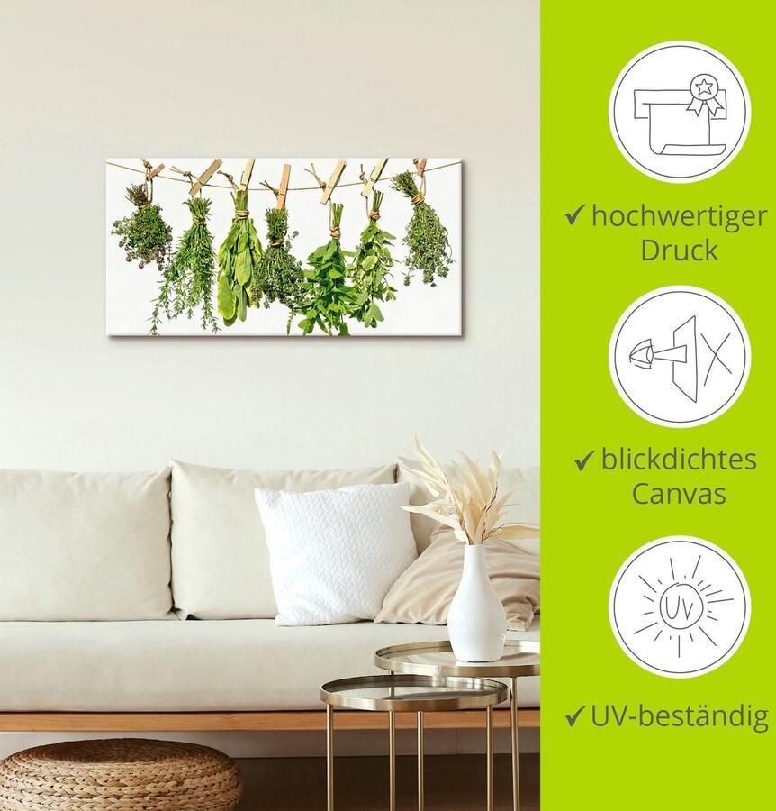 Artland Artprint Kruiden als artprint van aluminium artprint voor buiten artprint op linnen poster muursticker - Foto 4