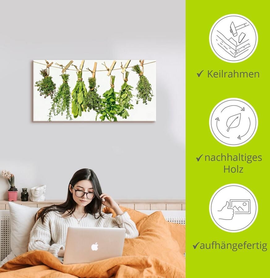 Artland Artprint Kruiden als artprint van aluminium artprint voor buiten artprint op linnen poster muursticker - Foto 3