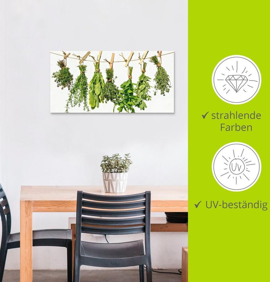 Artland Artprint Kruiden als artprint van aluminium artprint voor buiten artprint op linnen poster muursticker - Foto 3