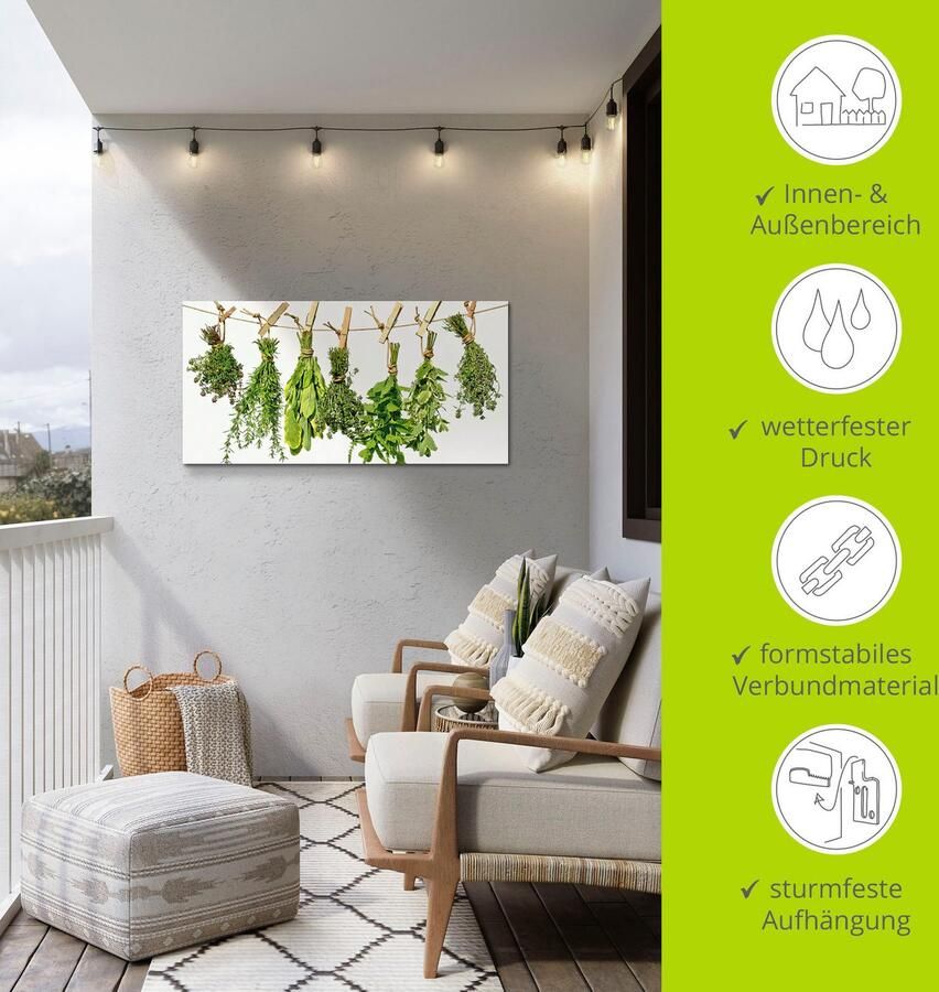 Artland Artprint Kruiden als artprint van aluminium artprint voor buiten artprint op linnen poster muursticker - Foto 4