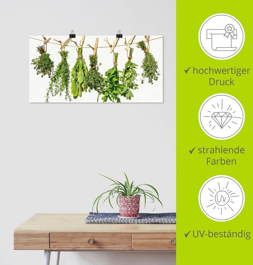 Artland Artprint Kruiden als artprint van aluminium artprint voor buiten artprint op linnen poster muursticker - Foto 5