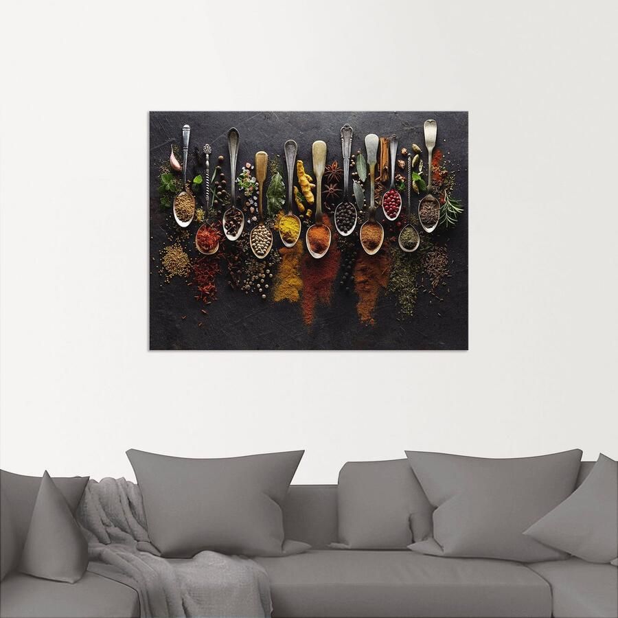 Artland Artprint Kruiden specerijen leisteen als artprint van aluminium artprint voor buiten artprint op linnen poster muursticker - Foto 2