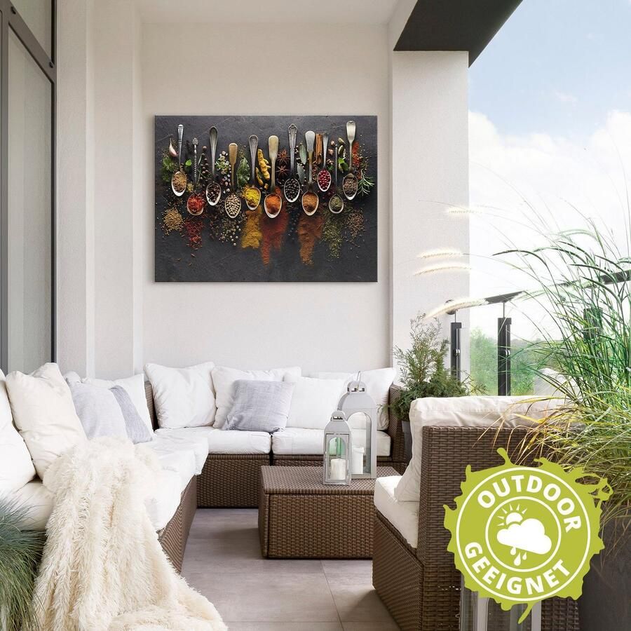 Artland Artprint Kruiden specerijen leisteen als artprint van aluminium artprint voor buiten artprint op linnen poster muursticker - Foto 2