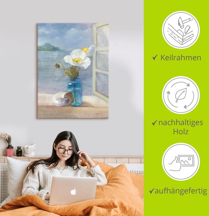 Artland Artprint Kusten bloemen II als artprint op linnen poster in verschillende formaten maten