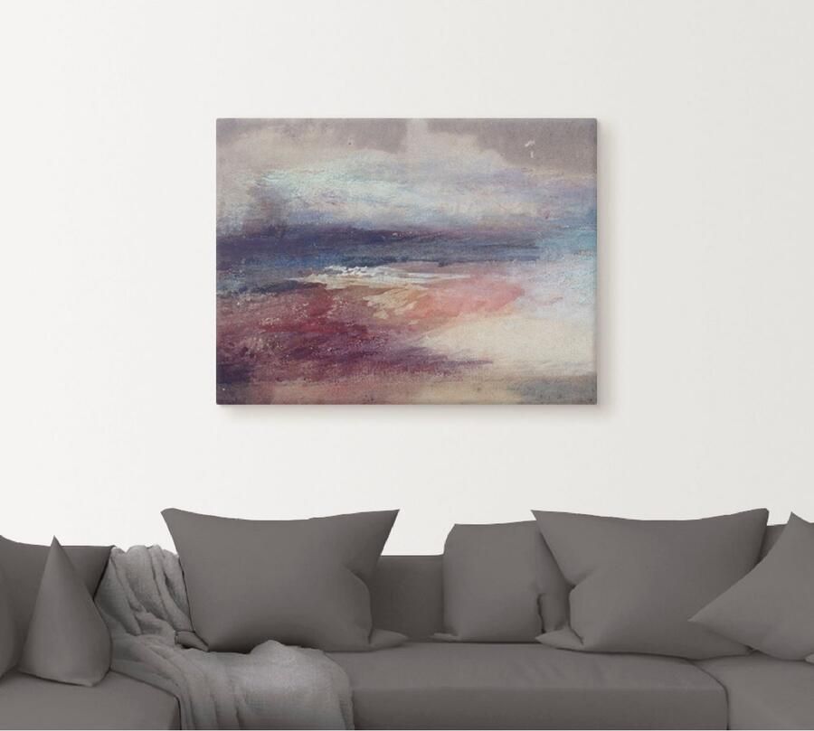 Artland Artprint op linnen Kustlandschap Zonsondergang - Foto 4